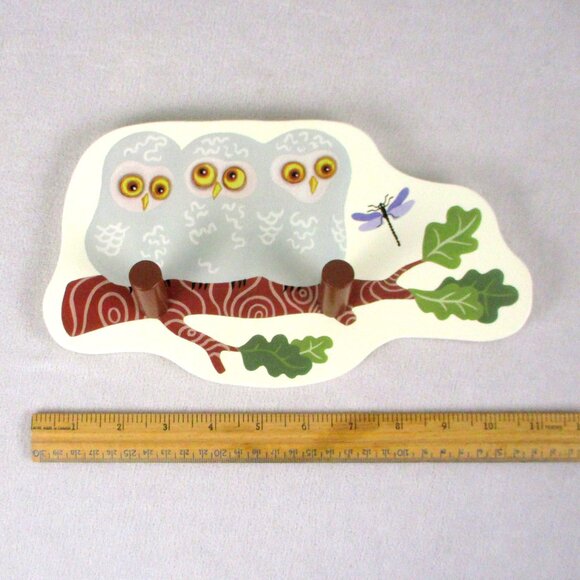 IKEA Owl Wall Shelf and Hooks KLADE VANDRING White and Grey Vintage 1990s - Picture 8 of 10